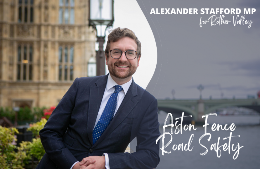 Alexander Stafford MP Aston Fence Road Safety