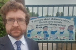 Alexander Stafford MP outside Woodsetts Primary School