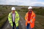 Alexander at Thurcroft Pit top with FCC Environment representative