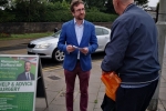 Alexander Stafford MP speaking to resident in Swallownest